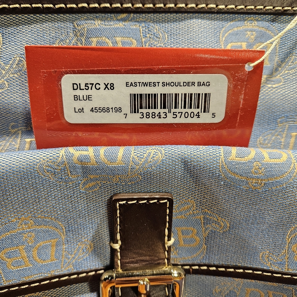 Dooney & Bourke East/West Denim Shoulder Bag NWT 5 Piece - Picture 10 of 15